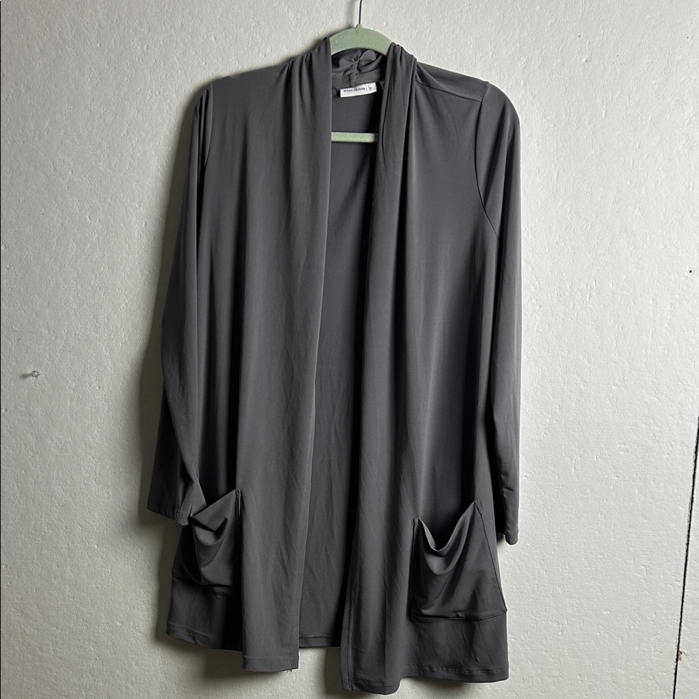 Susan Graver Charcoal Women's Cardigan